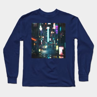 Japan Night Street Long Sleeve T-Shirt